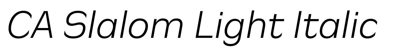 CA Slalom Light Italic